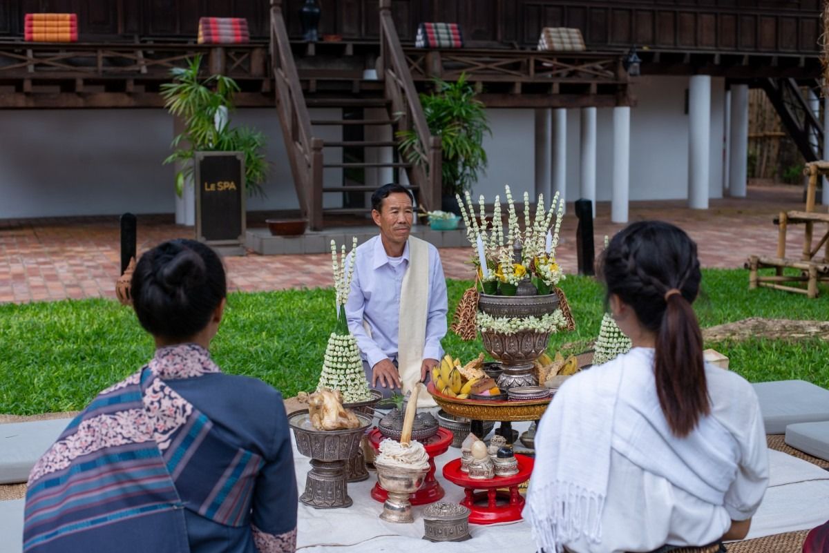 baci ceremony in laos - laos travel